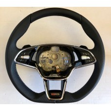 GENUINE SKODA RS Flat Bottom Steering Wheel